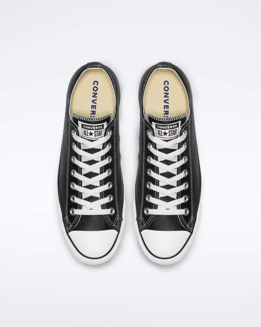 Zapatillas Bajas Converse Chuck Taylor All Star Cuero Mujer Negras | PE 8E70W2